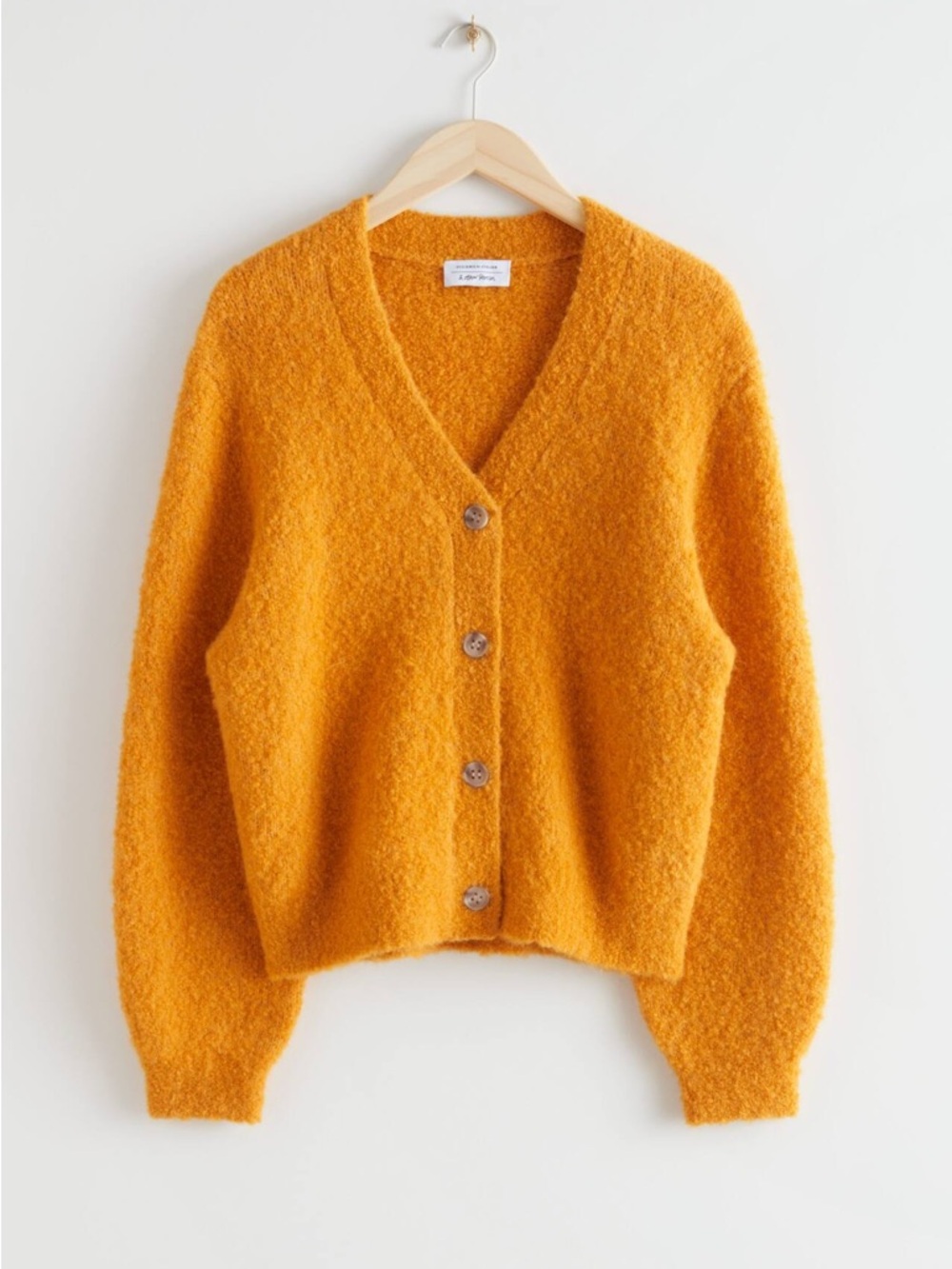 & OTHER STORIES Boxy Cropped Bouclé Cardigan, Size XS